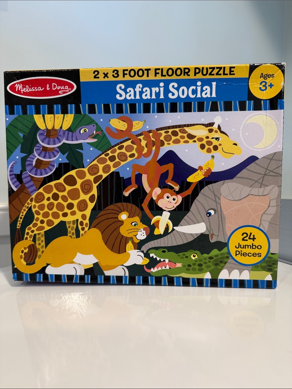 Melissa & Doug Safari Social 2 x 3 Foot Floor Puzzle - safari social
